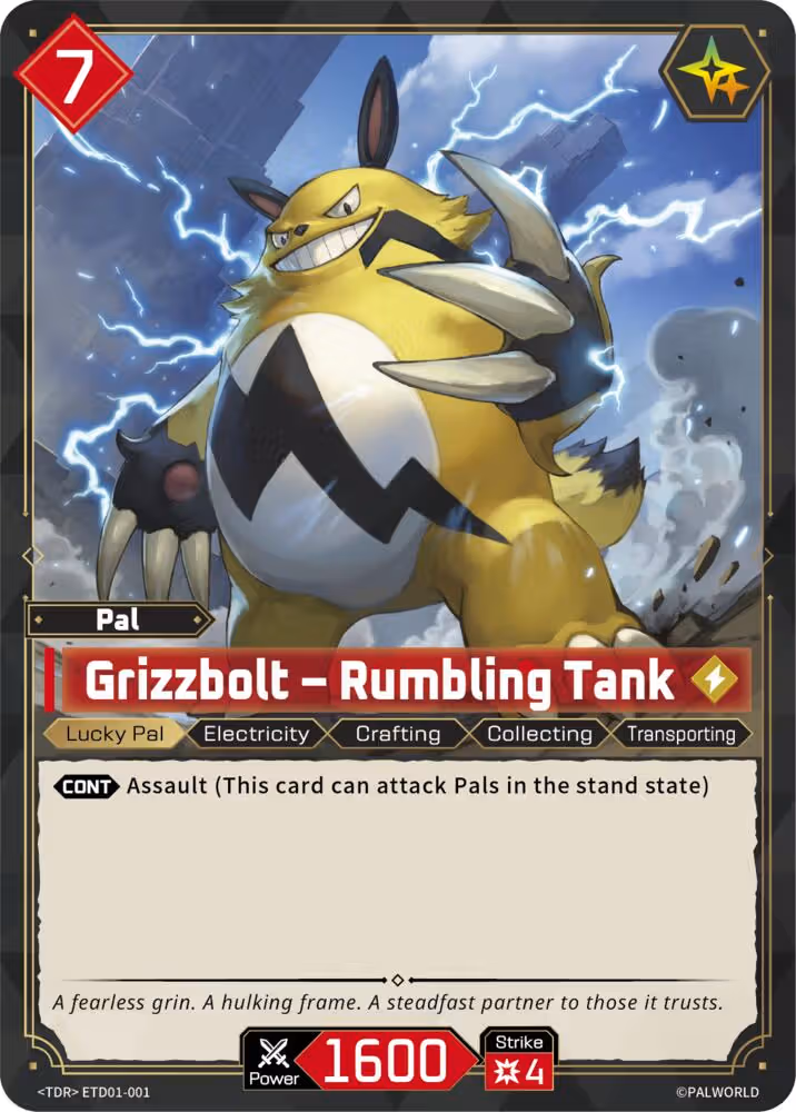 Grizzbolt - Rumbling Tank Palworld card