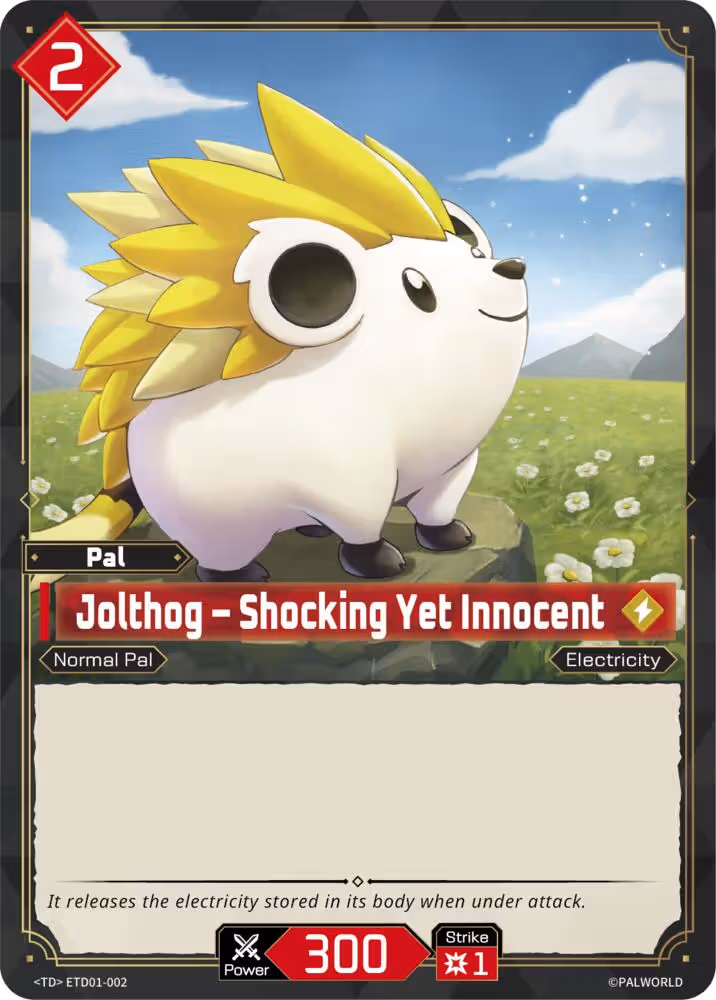 Jolthog - Shocking Yet Innocent ETD01-002 Palworld card