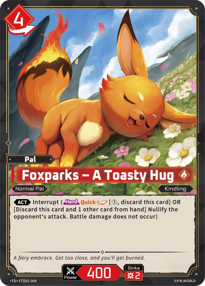 Foxparks - A Toasty Hug ETD01-004 Palworld card