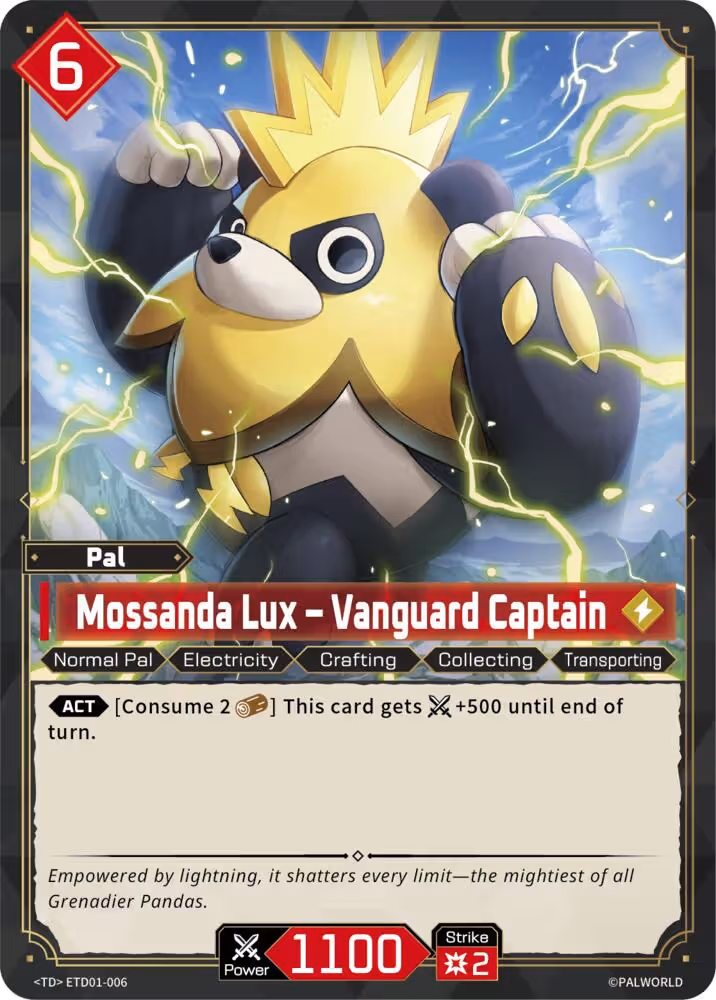 Mossanda Lux - Vanguard Captain ETD01-006 Palworld card