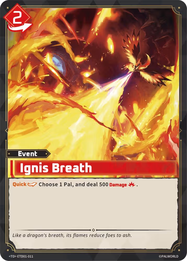 Ignis Breath ETD01-011 Palworld card