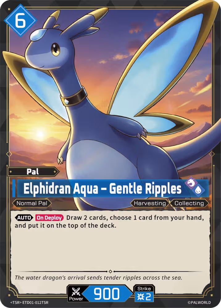 Elphidran Aqua - Gentle Ripples TSR ETD01-012TSR Palworld card