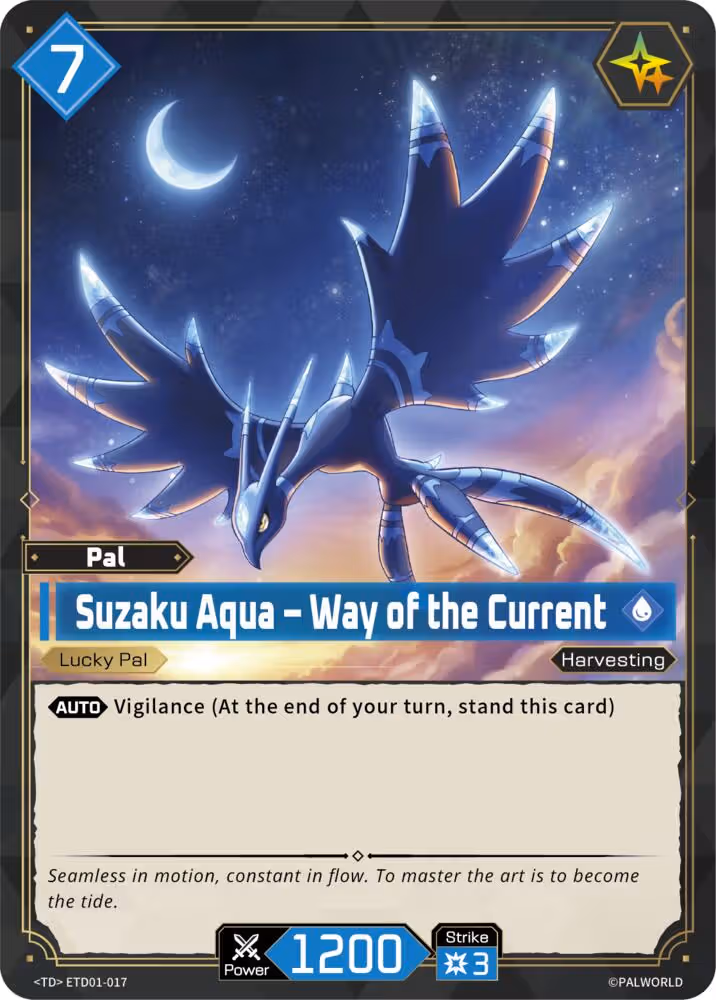 Suzaku Aqua - Way of the Current ETD01-017 Palworld card