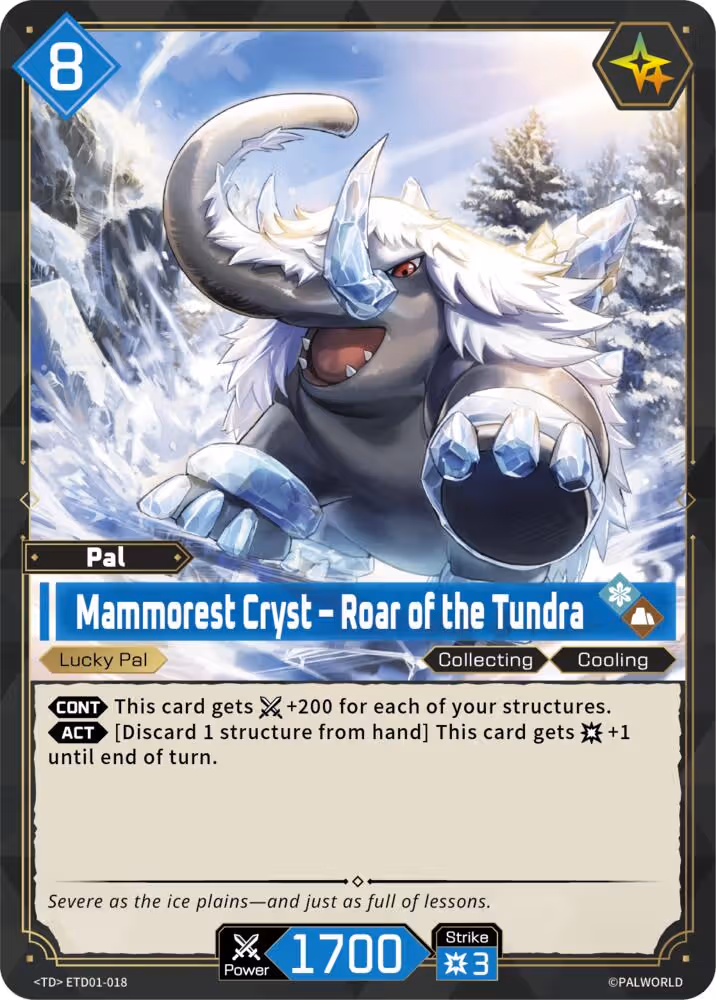 Mammorest Cryst - Roar of the Tundra ETD01-018 Palworld card