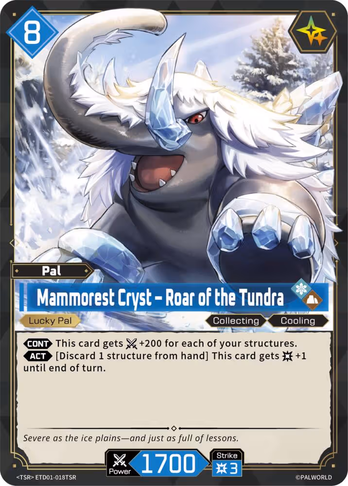 Mammorest Cryst - Roar of the Tundra TSR ETD01-018TSR Palworld card