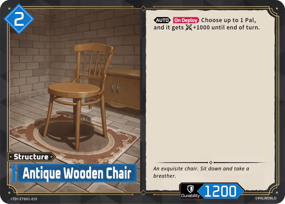 Antique Wooden Chair ETD01-019 Palworld card