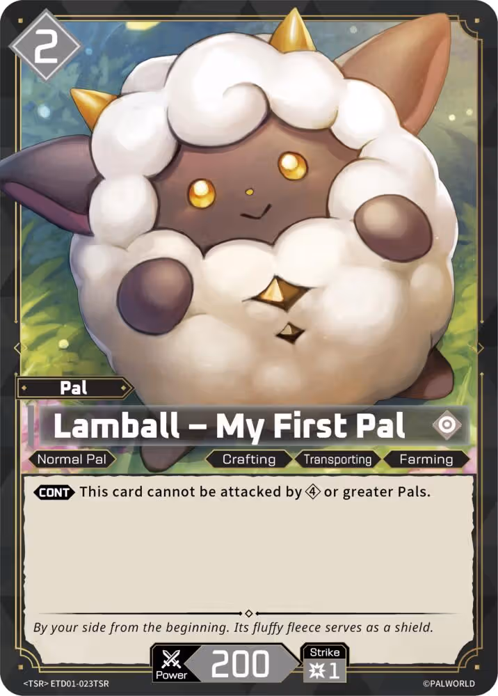 Lamball - My First Pal TSR ETD01-023TSR Palworld card