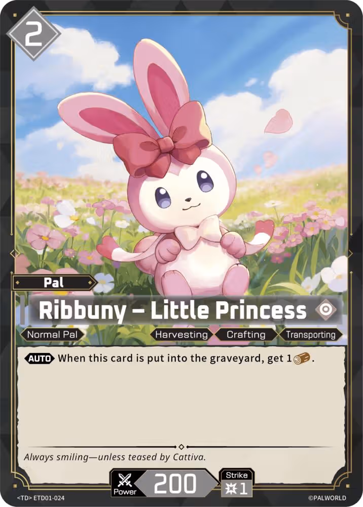 Ribbuny - Little Princess ETD01-024 Palworld card