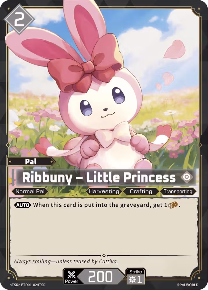 Ribbuny - Little Princess TSR ETD01-024TSR Palworld card