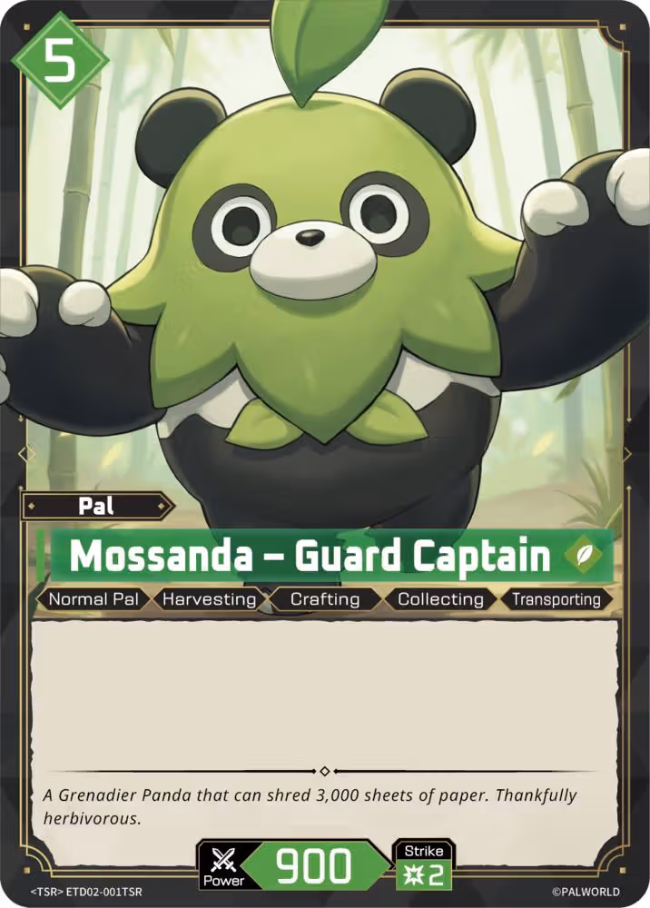 Mossanda - Guard Captain TSR ETD02-001TSR Palworld card
