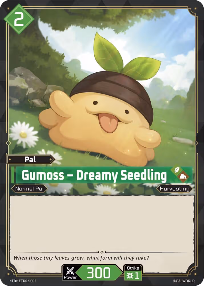Gumoss - Dreamy Seedling ETD02-002 Palworld card