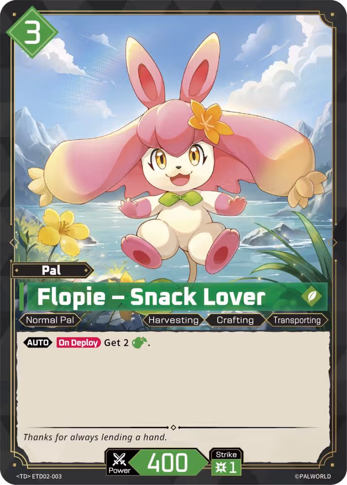 Flopie - Snack Lover ETD02-003 Palworld card