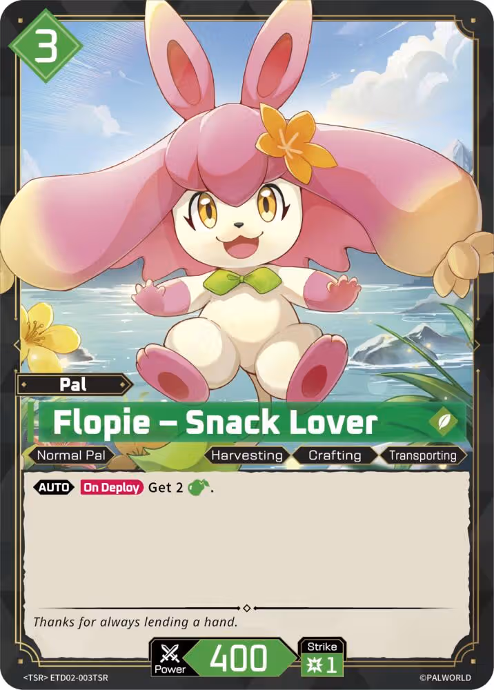 Flopie - Snack Lover TSR ETD02-003TSR Palworld card