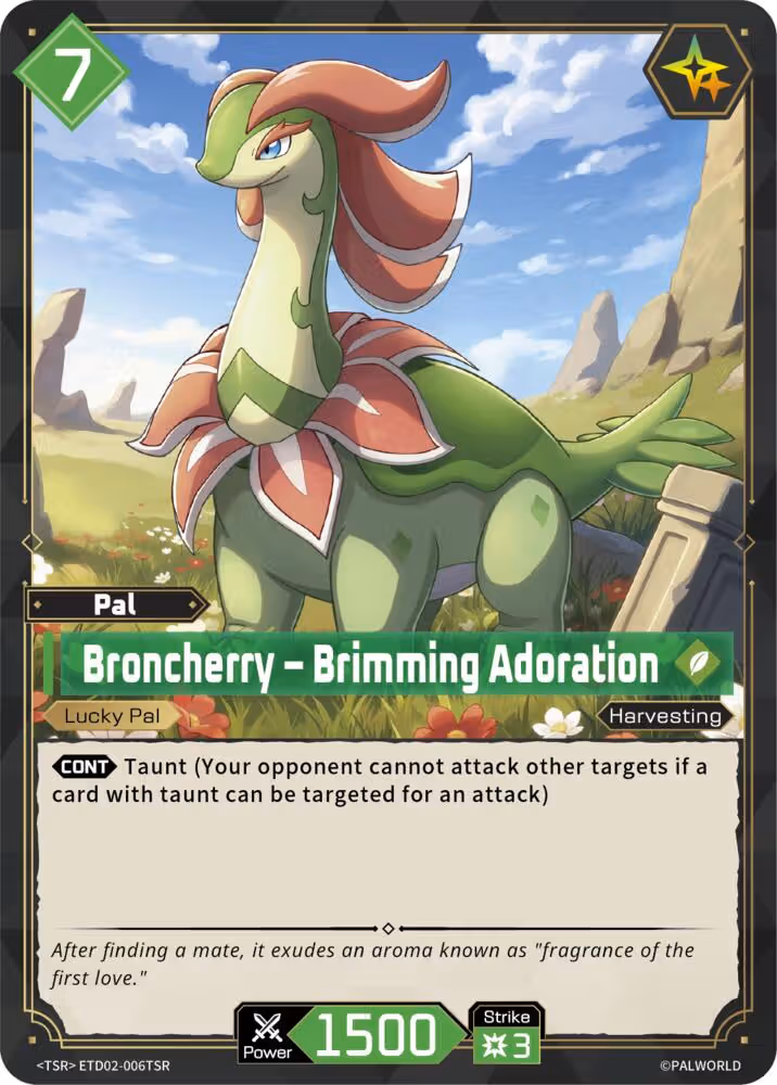 Broncherry - Brimming Adoration TSR ETD02-006TSR Palworld card