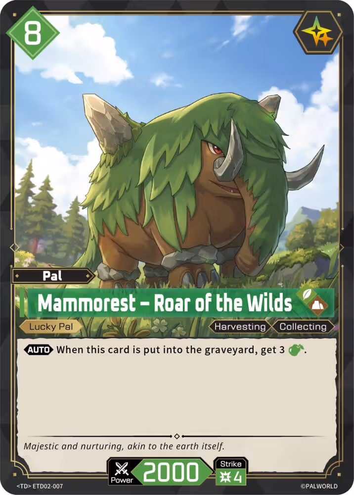 Mammorest - Roar of the Wilds ETD02-007 Palworld card