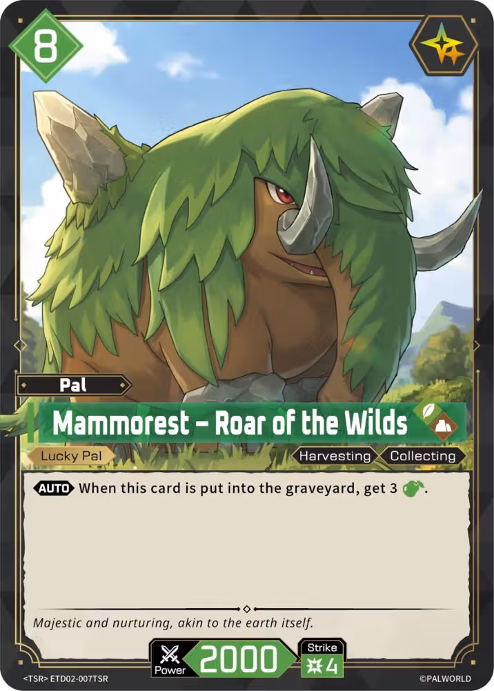 Mammorest - Roar of the Wilds TSR ETD02-007TSR Palworld card