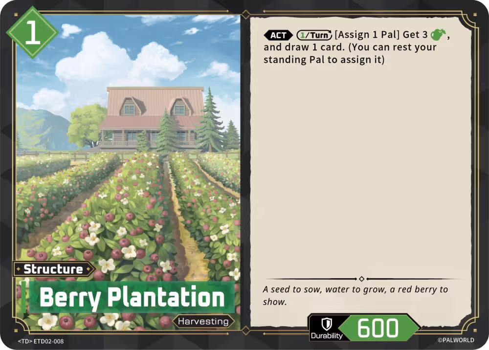 Berry Plantation ETD02-008 Palworld card