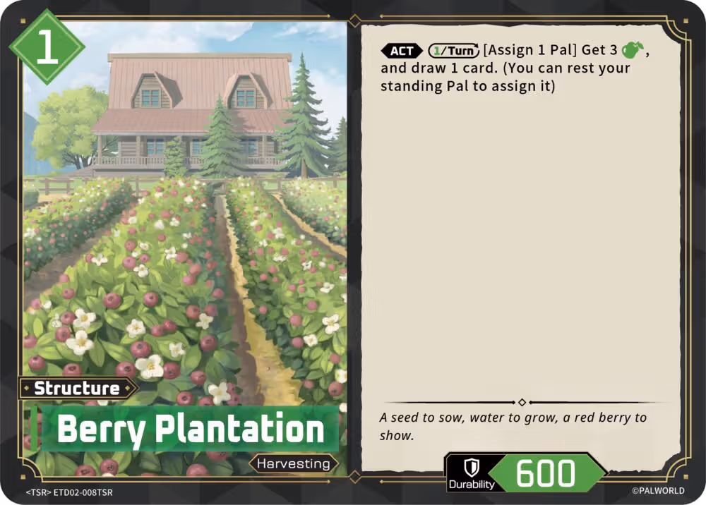 Berry Plantation TSR ETD02-008TSR Palworld card