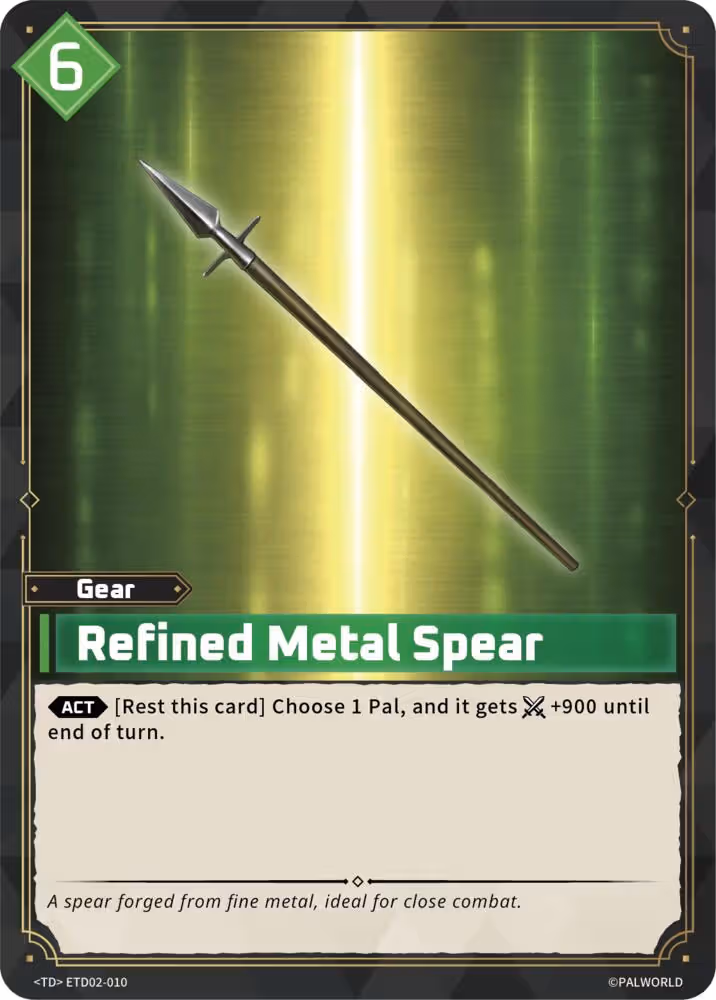 Refined Metal Spear ETD02-010 Palworld card