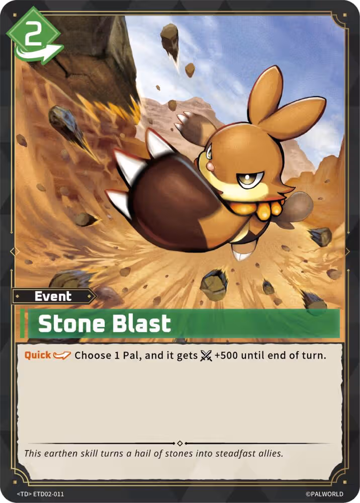 Stone Blast ETD02-011 Palworld card