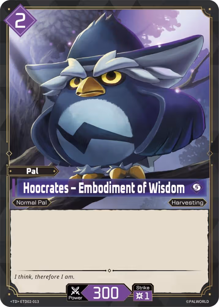 Hoocrates - Embodiment of Wisdom ETD02-013 Palworld card