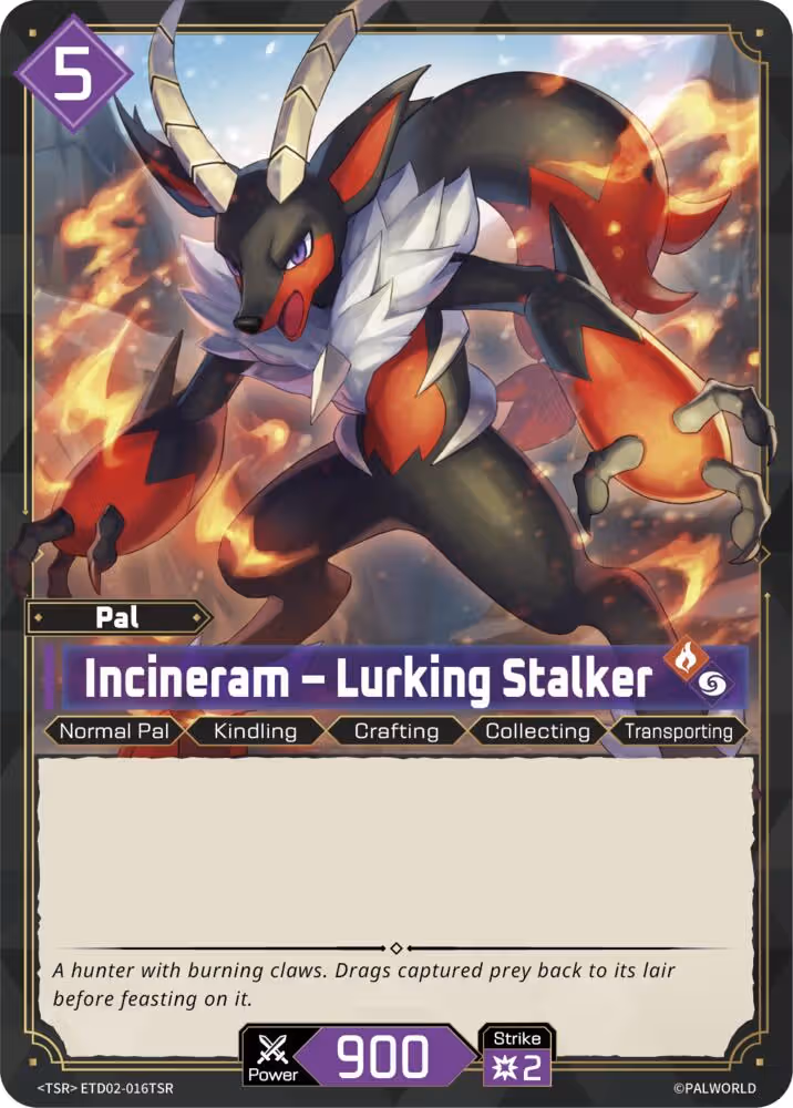 Incineram - Lurking Stalker TSR ETD02-016TSR Palworld card