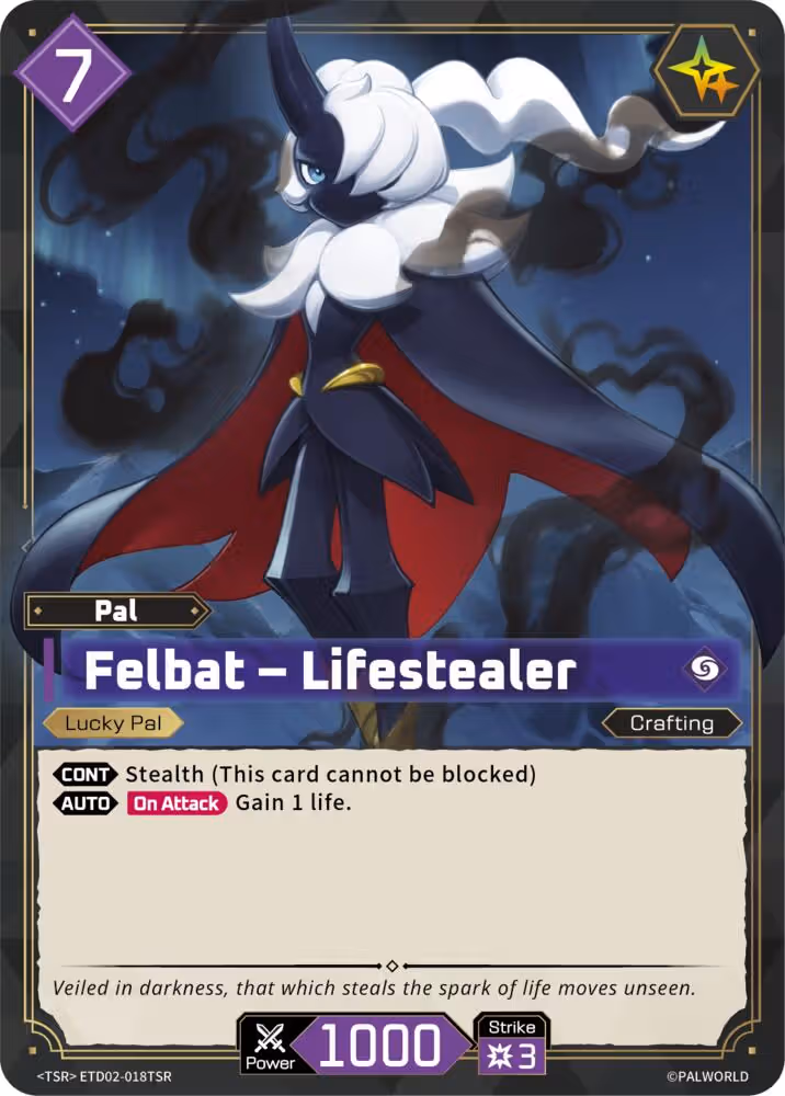 Felbat - Lifestealer TSR ETD02-018TSR Palworld card