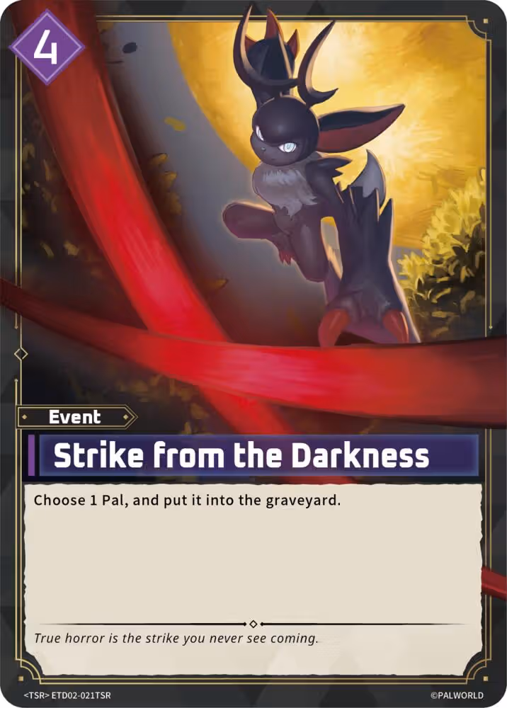 Strike from the Darkness TSR ETD02-021TSR Palworld card
