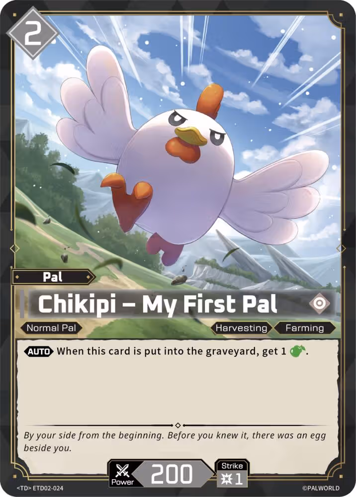 Chikipi - My First Pal ETD02-024 Palworld card
