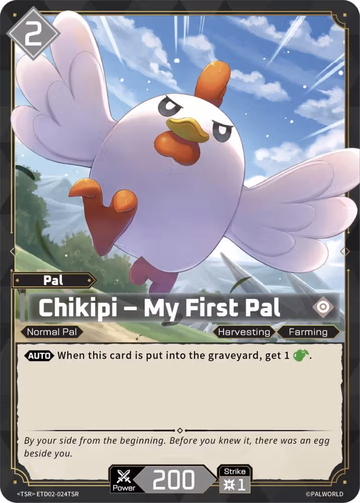 Chikipi - My First Pal TSR ETD02-024TSR Palworld card