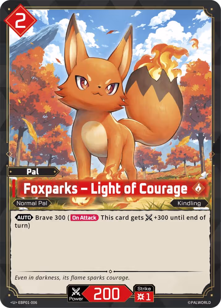 Foxparks - Light of Courage EBP01-006 Palworld card