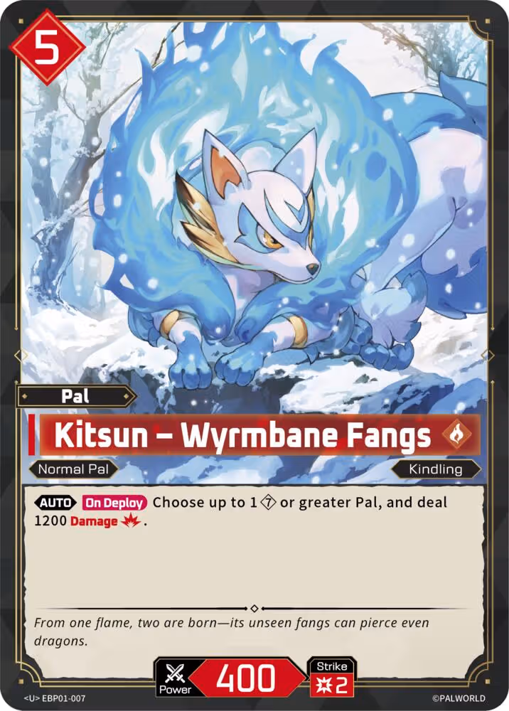 Kitsun - Wyrmbane Fangs EBP01-007 Palworld card