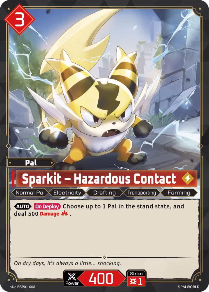Sparkit - Hazardous Contact EBP01-008 Palworld card