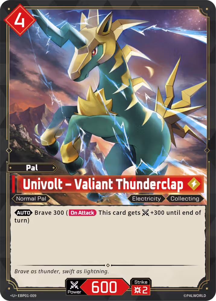 Univolt - Valiant Thunderclap EBP01-009 Palworld card