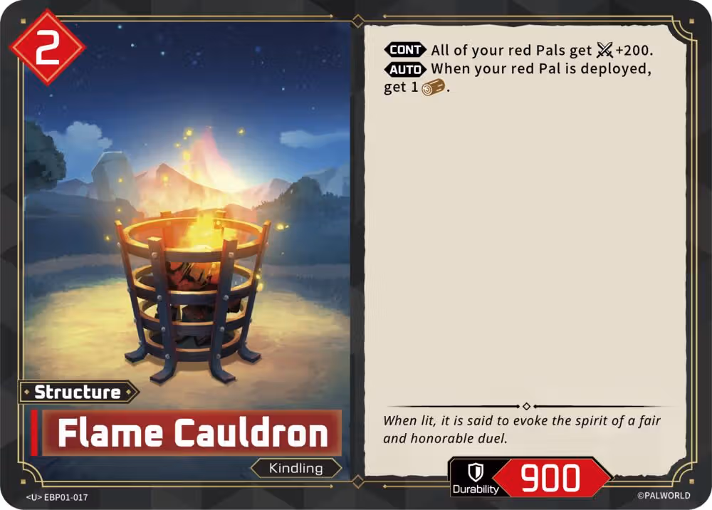 Flame Cauldron EBP01-017 Palworld card