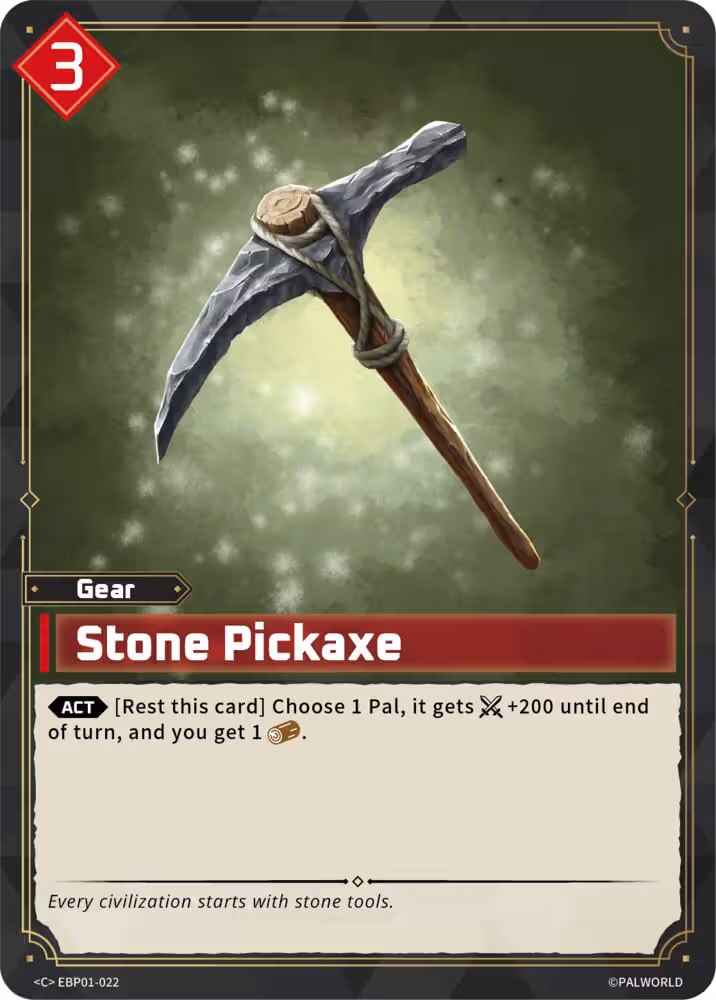 Stone Pickaxe EBP01-022 Palworld card