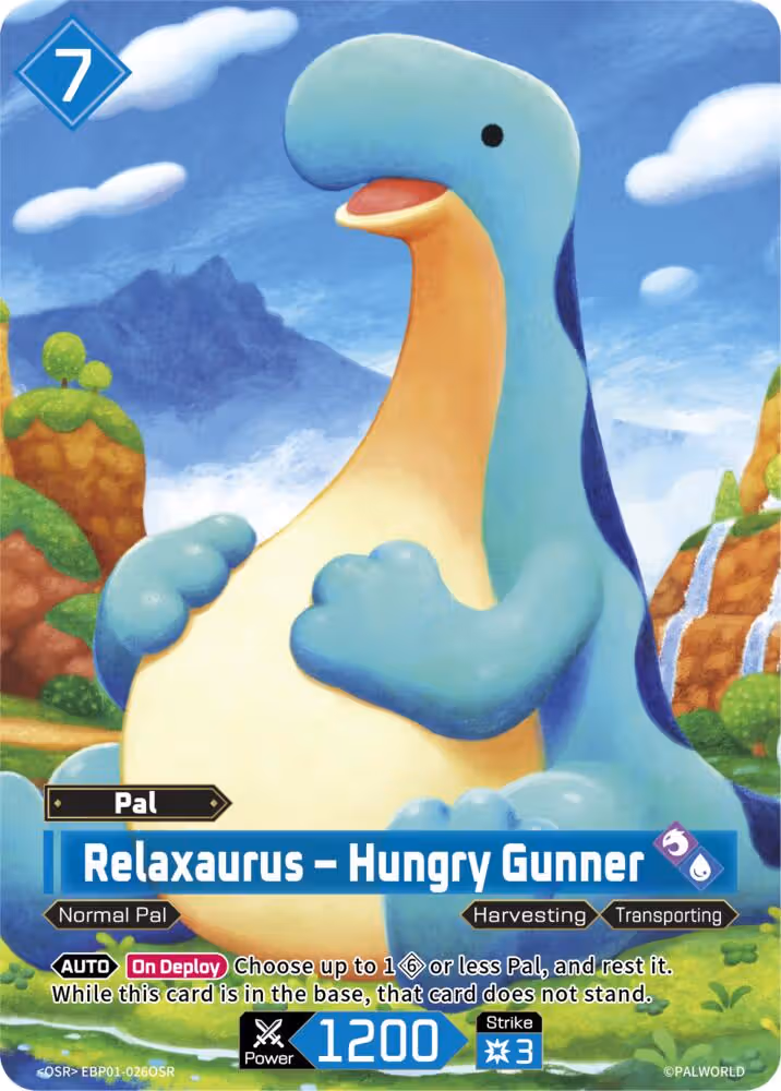 Relaxaurus - Hungry Gunner OSR EBP01-026OSR Palworld card