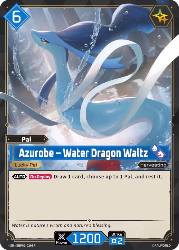 Azurobe - Water Dragon Waltz SR EBP01-029SR Palworld card