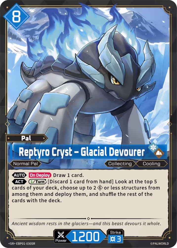 Reptyro Cryst - Glacial Devourer SR EBP01-030SR Palworld card