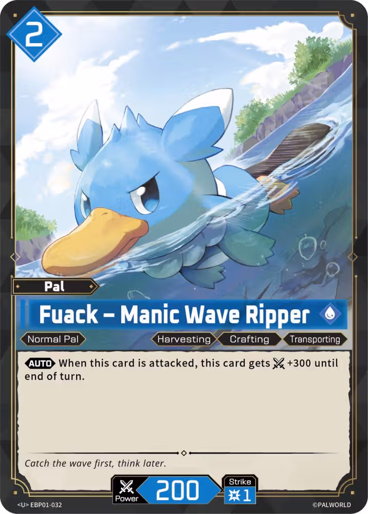 Fuack - Manic Wave Ripper EBP01-032 Palworld card