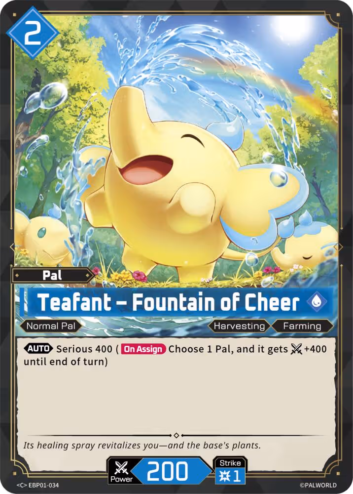 Teafant - Fountain of Cheer EBP01-034 Palworld card