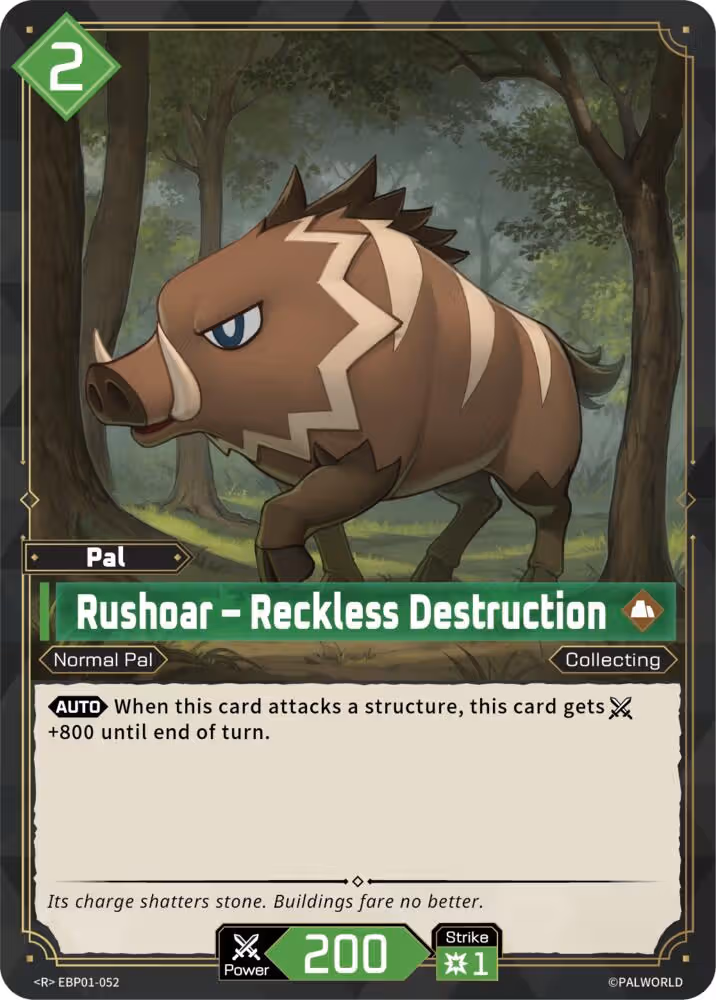 Rushoar - Reckless Destruction EBP01-052 Palworld card