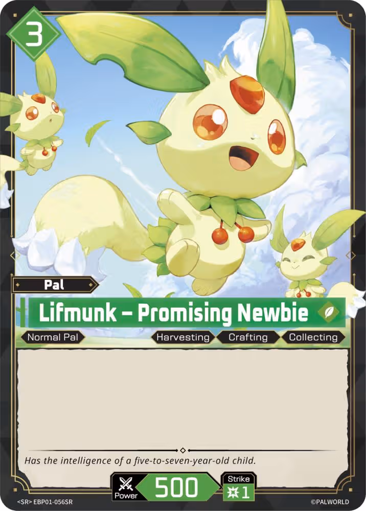 Lifmunk - Promising Newbie SR EBP01-056SR Palworld card