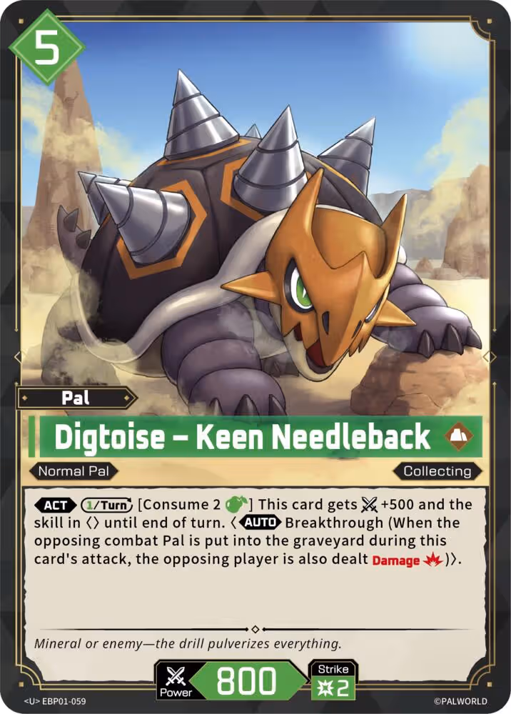 Digtoise - Keen Needleback EBP01-059 Palworld card