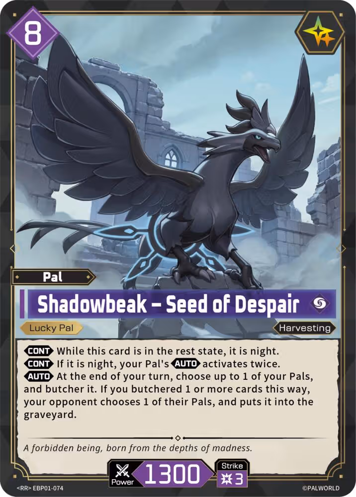 Shadowbeak - Seed of Despair EBP01-074 Palworld card