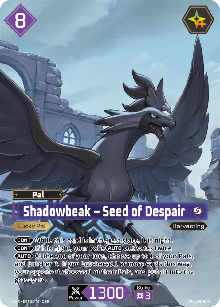 Shadowbeak - Seed of Despair OSR EBP01-074OSR Palworld card
