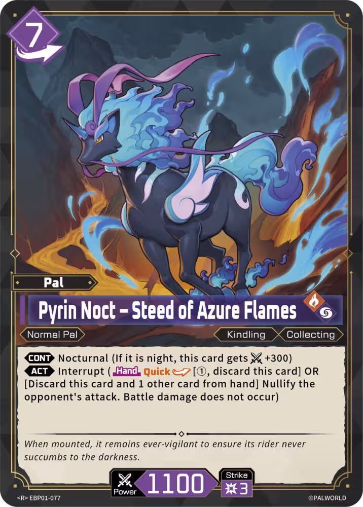 Pyrin Noct - Steed of Azure Flames EBP01-077 Palworld card