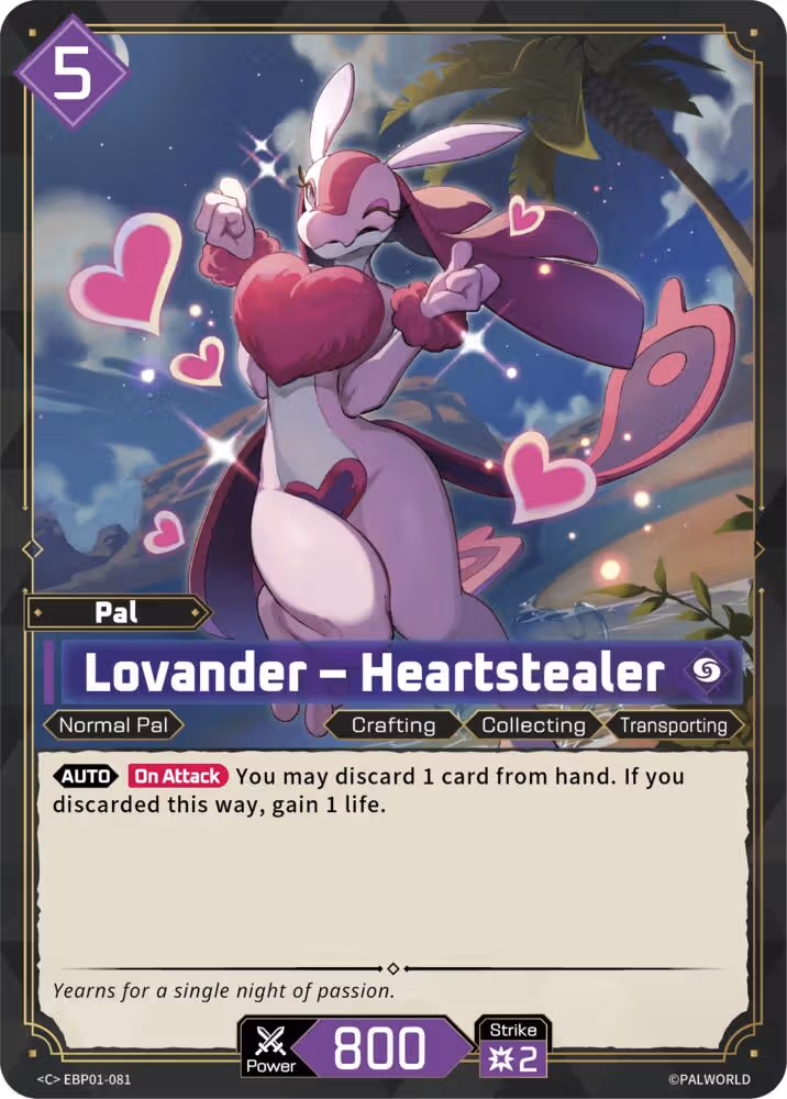 Lovander - Heartstealer EBP01-081 Palworld card