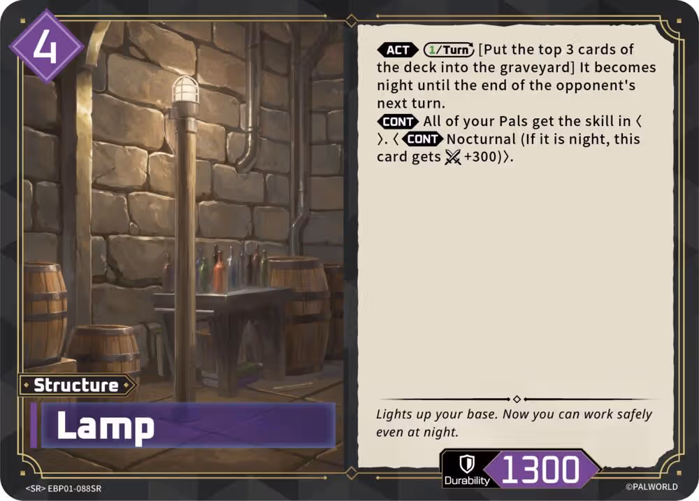 Lamp SR EBP01-088SR Palworld card
