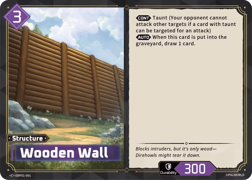 Wooden Wall EBP01-091 Palworld card